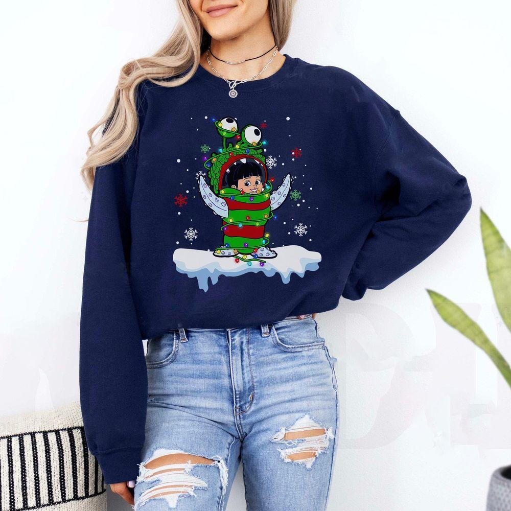 Disney Monsters Inc Boo Christmas Shirt Disneyland Family Christmas Matching Shirt Disneyland Vacation Xmas Gift Disneyland Christmas Tee Design T-shirt